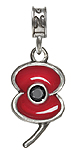 Poppy Charm (with Bail)